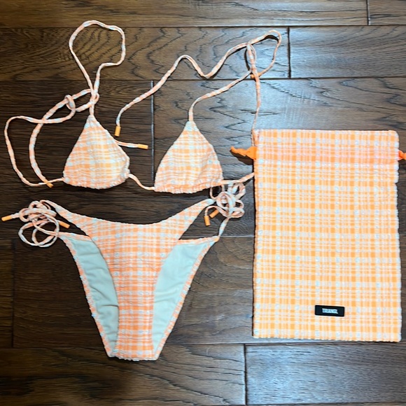 Triangl Swimwear Swim Triangl Vinca Bikini Neon Check Poshmark